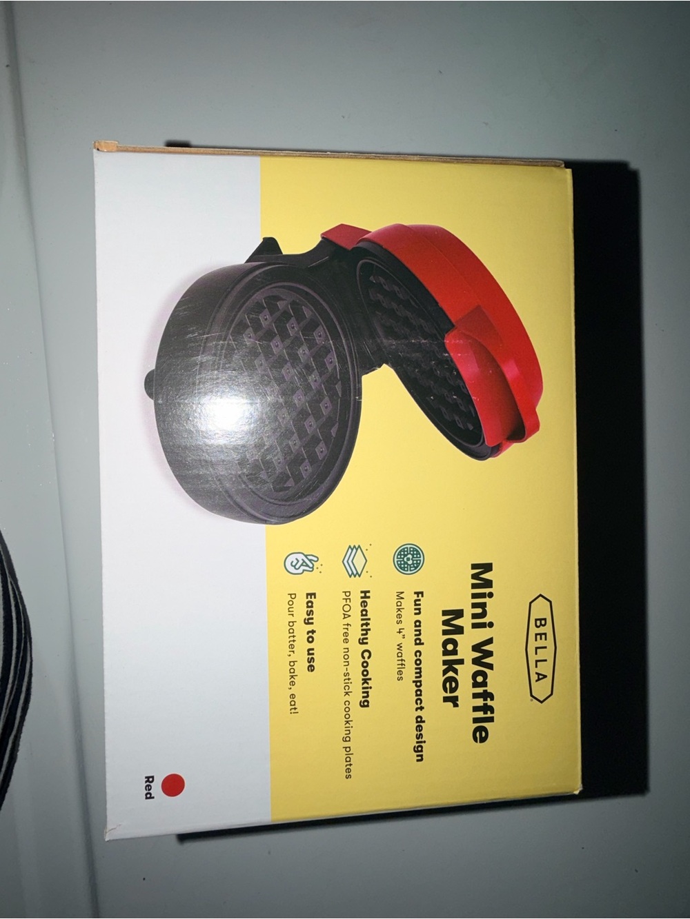 Abella Bella Red Mini Waffle Maker